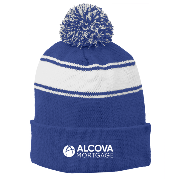 ALCOVA - Stripe Pom Pom Beanie