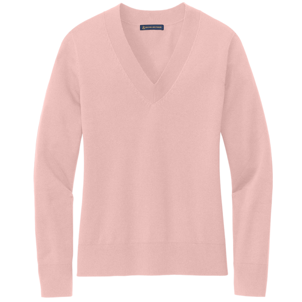 ALCOVA-Brooks Brothers Womens Cotton Stretch V-Neck Sweater - Image 5